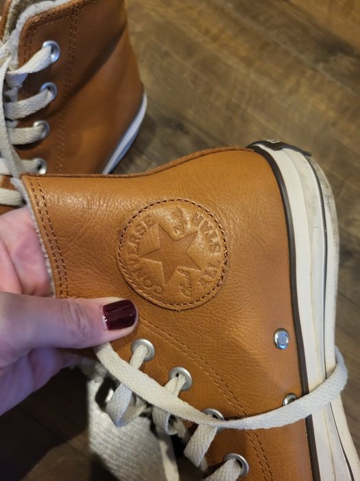 Trampki ocieplane Converse rude 37 skóra