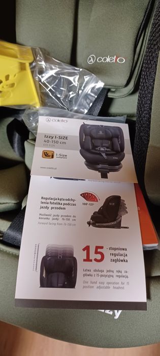 Coletto nowy fotelik samochodowy do 150 cm isofix