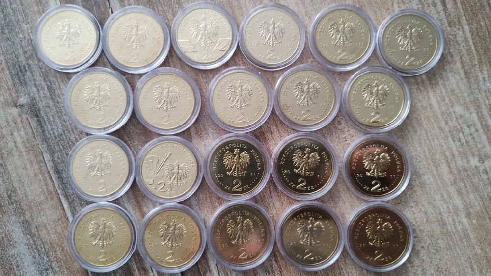 Zestaw monet okolicznościowych  2 zł  z lat 2001 do 2014. Komplet 222