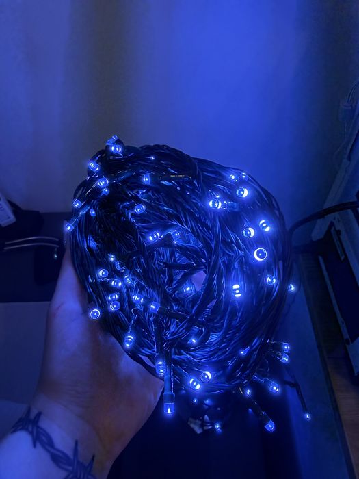 Lampki choinkowe zimne białe