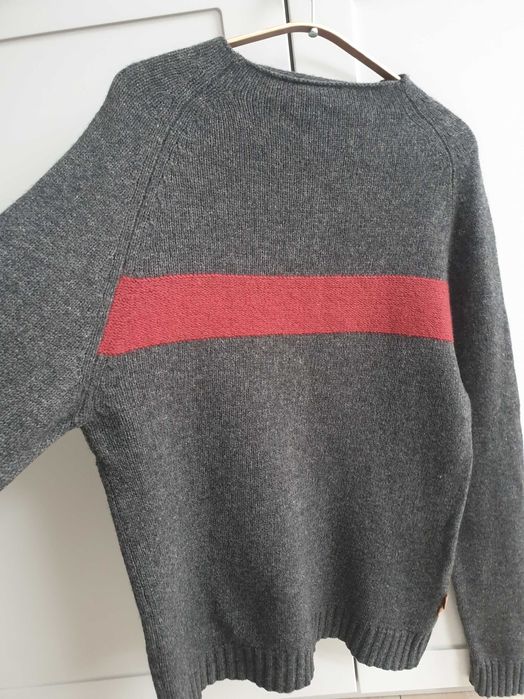 Szary grafitowy sweter Timberland wełniany wełna jagnięca M męski