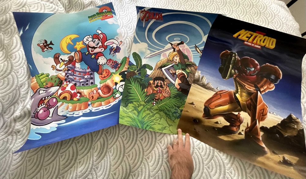 Oficjalne Game Boy plakaty Mario Zelda Metroid My Nintendo Rewards