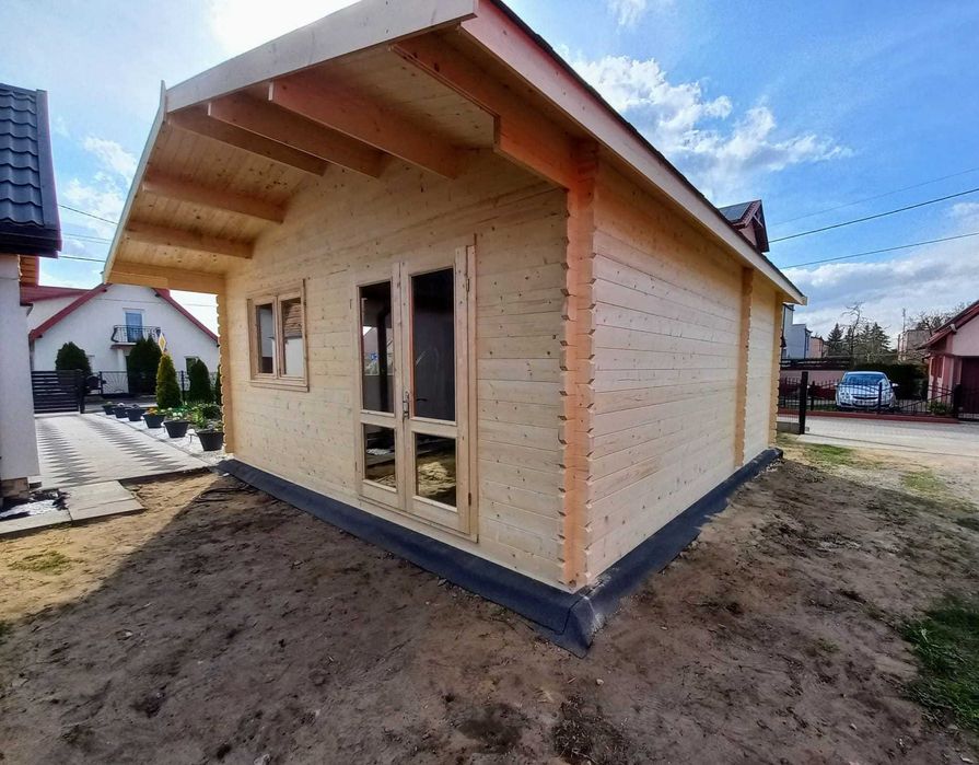 Drewniany domek letniskowy Majka 6x6 32m2 ROD ośrodek wczasowy działka