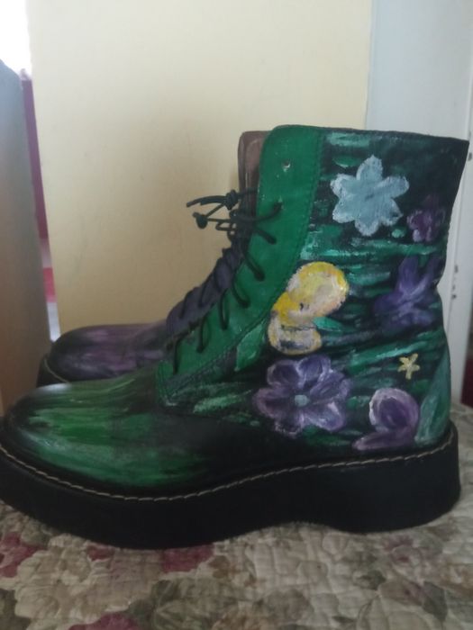 Zara buty martensy 40 ręcznie malowane Maroko wkł. 26 cm hit!
