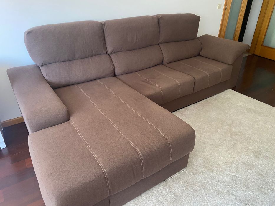 Sofá Chaise Longue Castanho