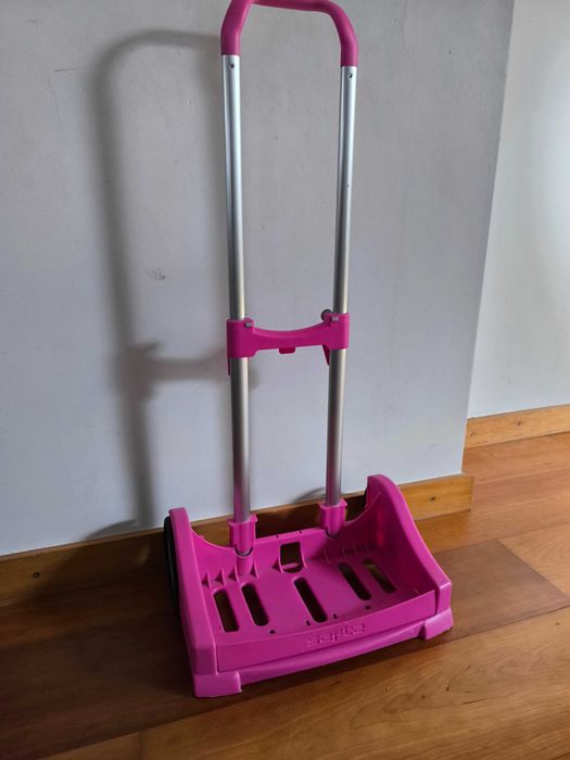Carro para mochila escolar, alumínio, dobrável, rodas silenciosas