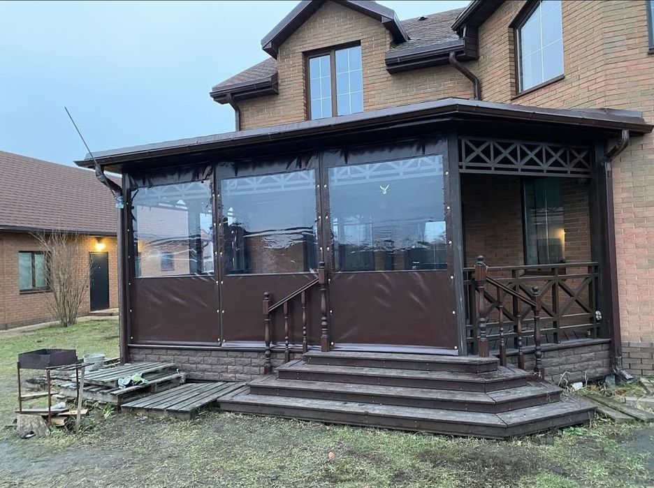 Прозорі штори ПВХ. Тенти. М'які вікна. Гнучкі вікна. Мягкие окна.