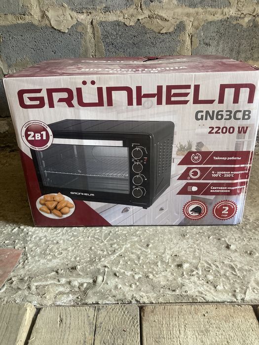Электрическая печь 63л духовка піч електрична Grunhelm GN63СВ 63л