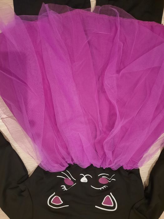 Komplet legginsy plus tunika z tiulową spódniczką