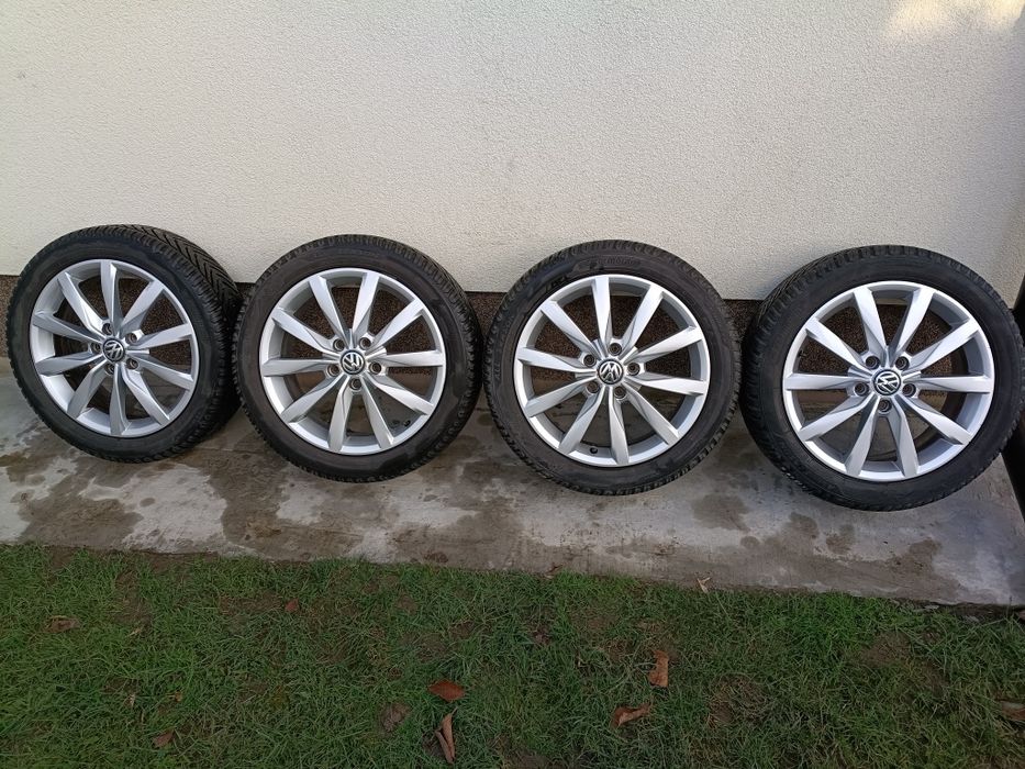 Koła alufelgi 17 cali VW golf 7, Sportsvan, opony całoroczne 205/50/17