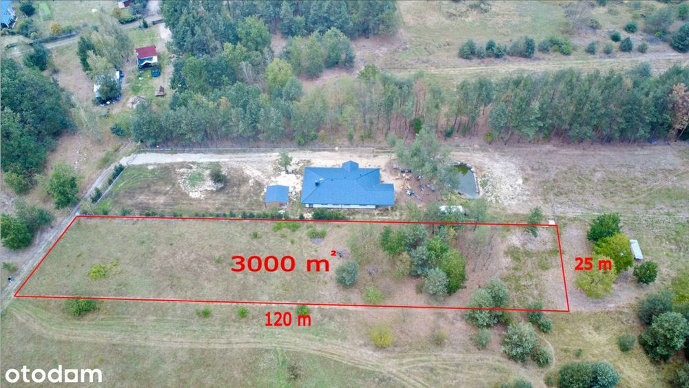 Działka budowlana 3000m2 Podbiel