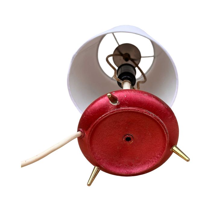 Lampa stołowa z abażurowym kloszem Belgia lata 80.