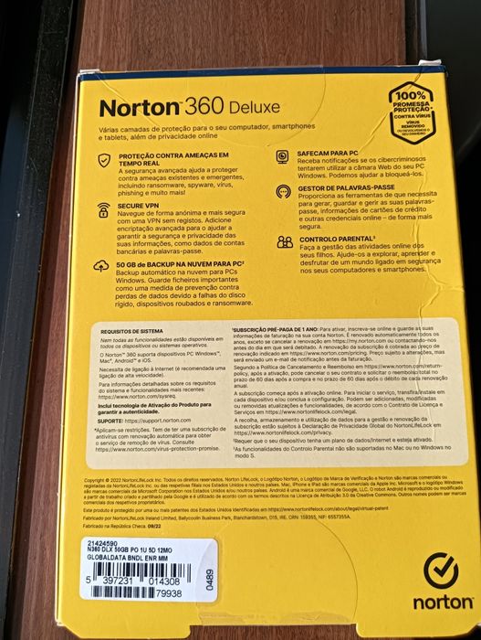 Norton 360 Deluxe 5 dispositivos
