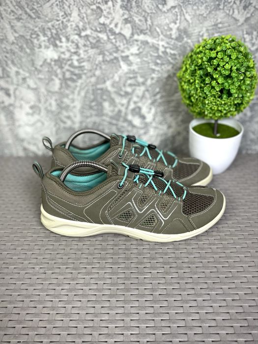 Ecco кроссовки кеды мокасины 41 размер кожаные серые