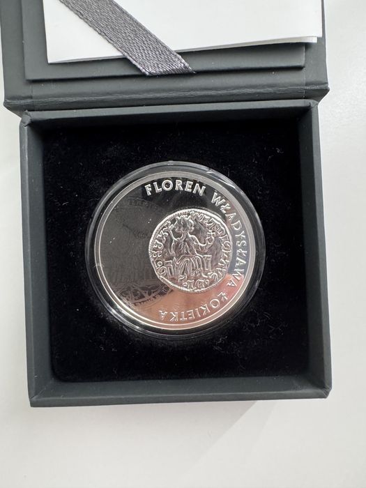 Srebrna kolekcjonerska moneta F. W. Łokietek