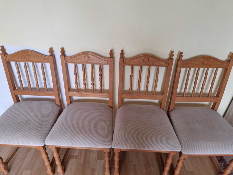 krzesła dębowe 6 sztuk