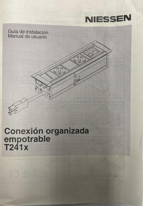 NIESSEN T2416-AN Base Emp 2+2 Schuko + 1 vacio Lat