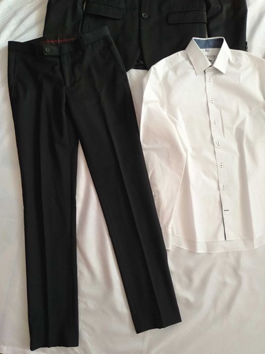 Garnitur chłopięcy+koszula 158/164 #stan 6-/6