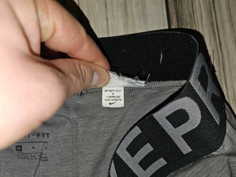 Leginsy treningowe Nike Pro M szare