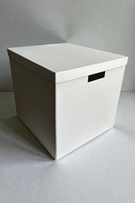 Pojemnik z pokrywką, biały, 32x35x31 cm