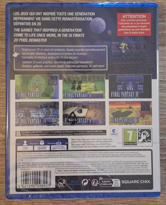 Final Fantasy I-VI Pixel Remaster Collection - Anniversary Edition - PS4 (selado)