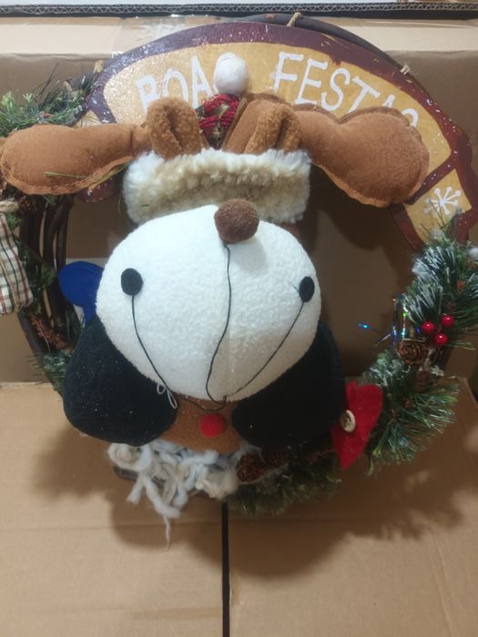 Coroa de natal com a rena