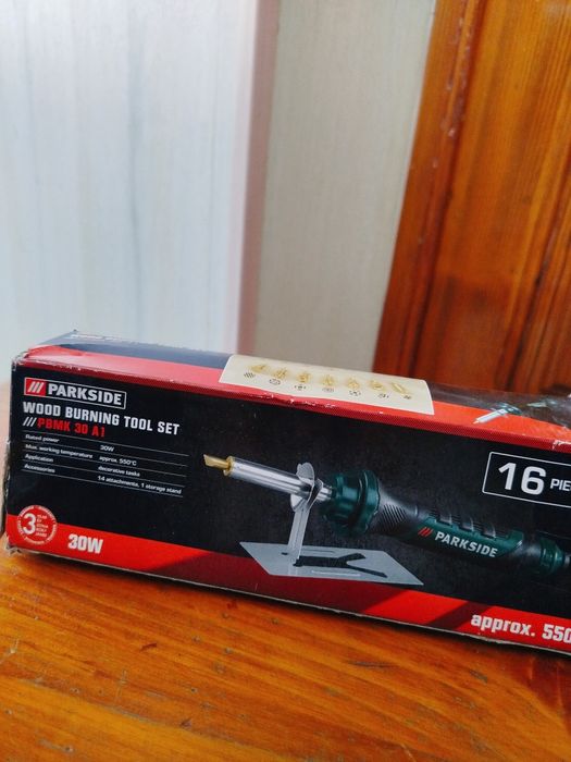 Паяльник дерева Випалювач Шкіри Parkside PBMK 30 Німечина