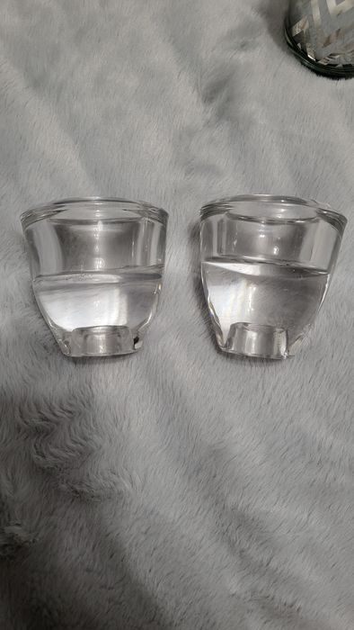 Zestaw świeczników 2 w 1 przezroczyste