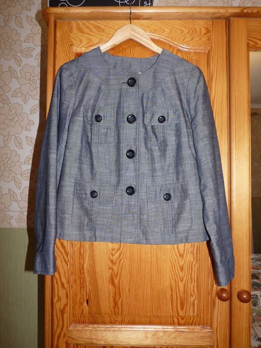 Stylowy bawełniany żakiet marynarka 42/44