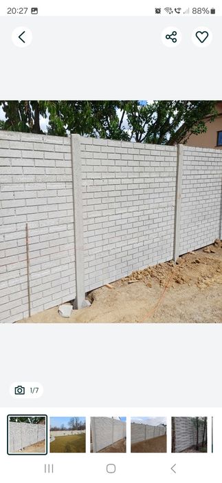 Ogrodzenie betonowe dwustronne