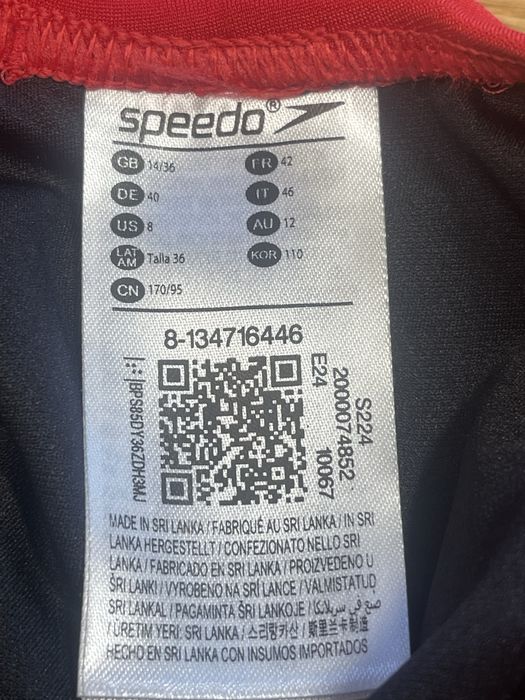 Czerwony Strój kąpielowy jedno częściowy speedo  40