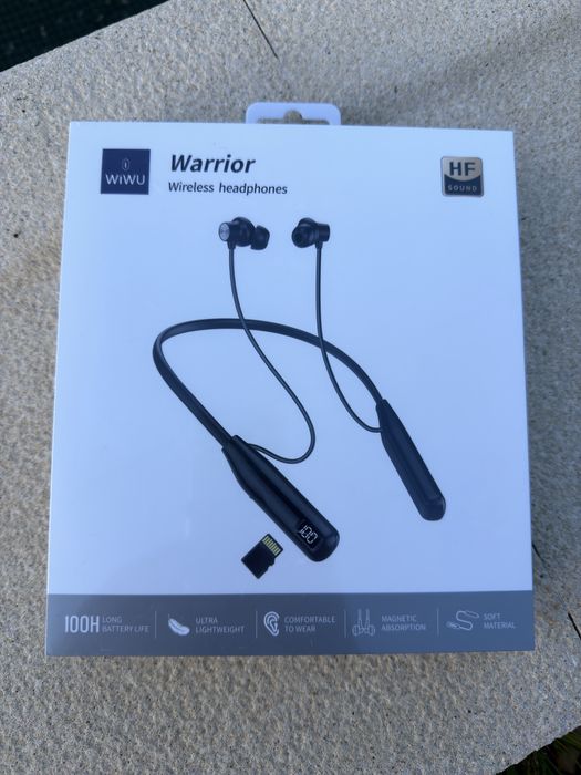 Fones de Ouvido Bluetooth Warrior WIWU - Neckband Sem Fio com Bateria 100h