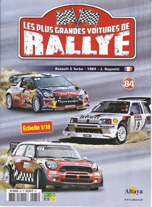 Renault 5 Turbo rali Tour de France 1984 1/18 Ixo/Altaya e fascículo