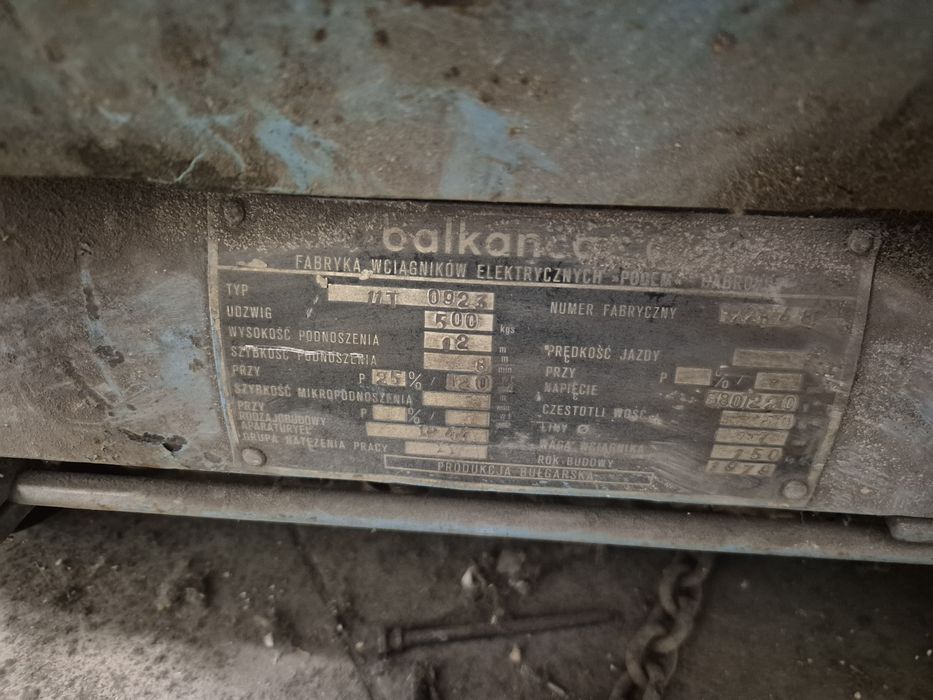 Wciągnik elektryczny balkancar