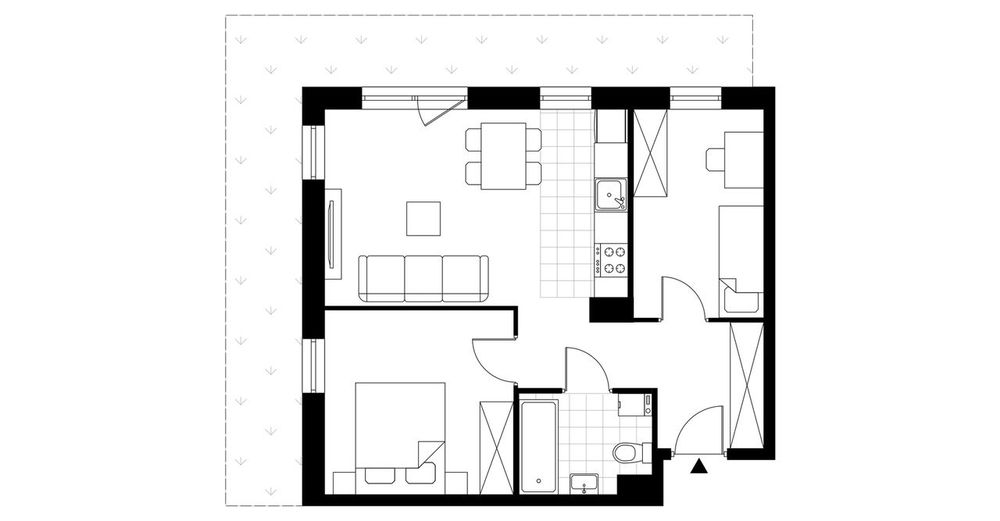 3-pokojowe mieszkanie 52 m² + ogródek - Widok 4