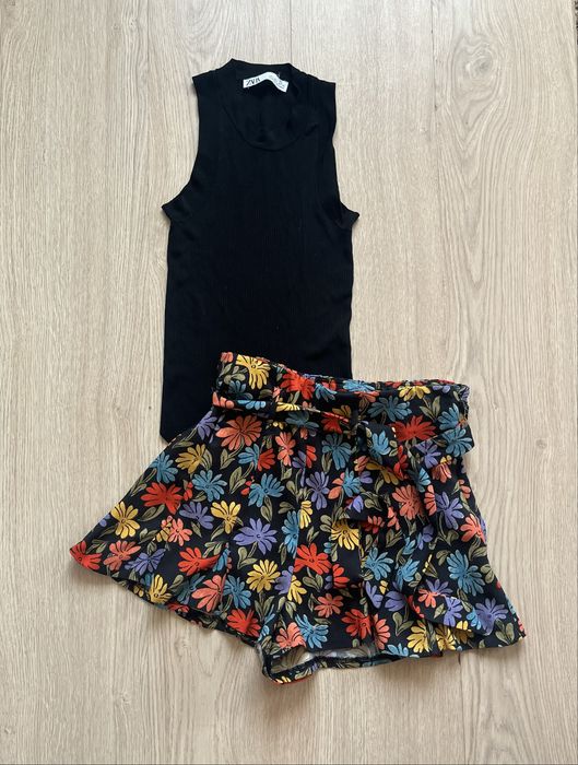 Фирменный комплект: шорты и топ Zara, размер S
