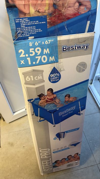 Piscina bestway steek pro (só piscina, filtro vendido em separado)