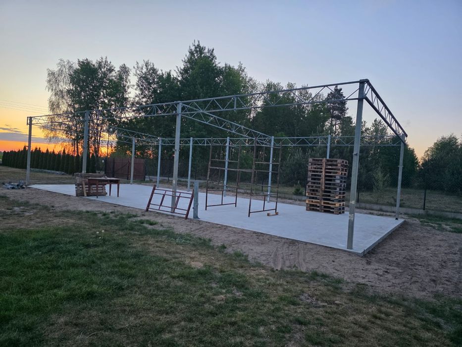 Kratownica dachowa, bindra, podciąg, konstrukcja stalowa, wiata dł 6.3