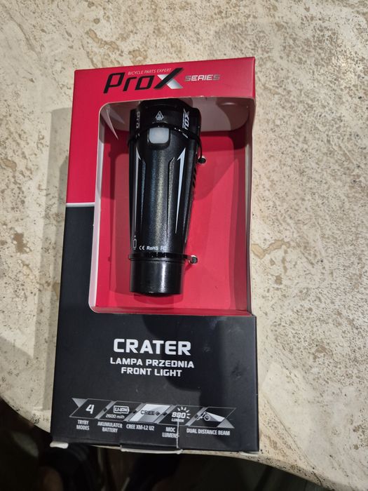 Latarka Lampa Rowerowa Przednia Crater 880 lm