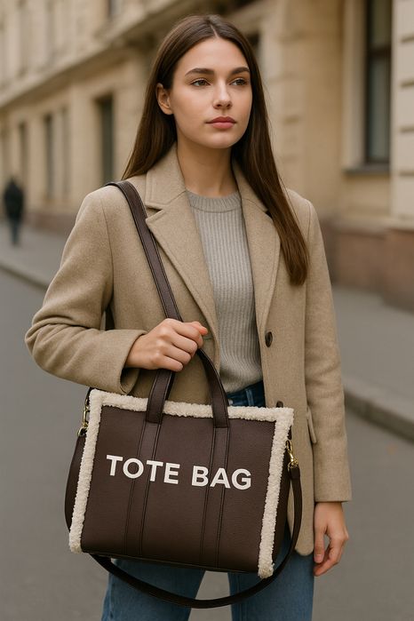 Сумка трендового шоколадного кольору