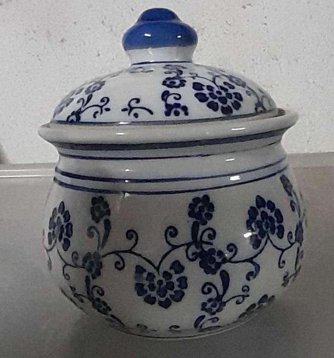 Pote florzinhas tons azul