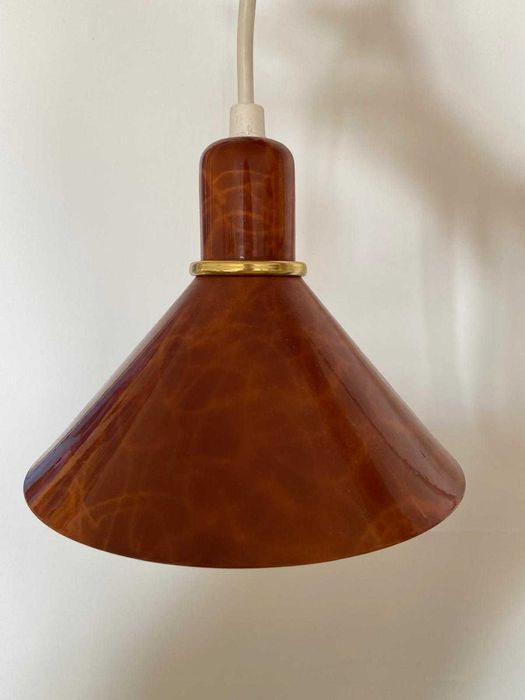 Lampa Vinage, piękne brązowe metalowe lampy, z ciekawym wzorem