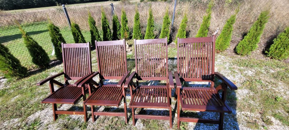 Krzesła ogrodowe drewniane