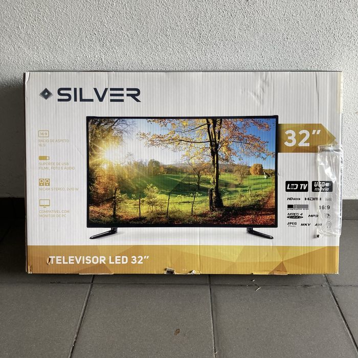Televisor LED 32” SILVER (Novo, Embalado)