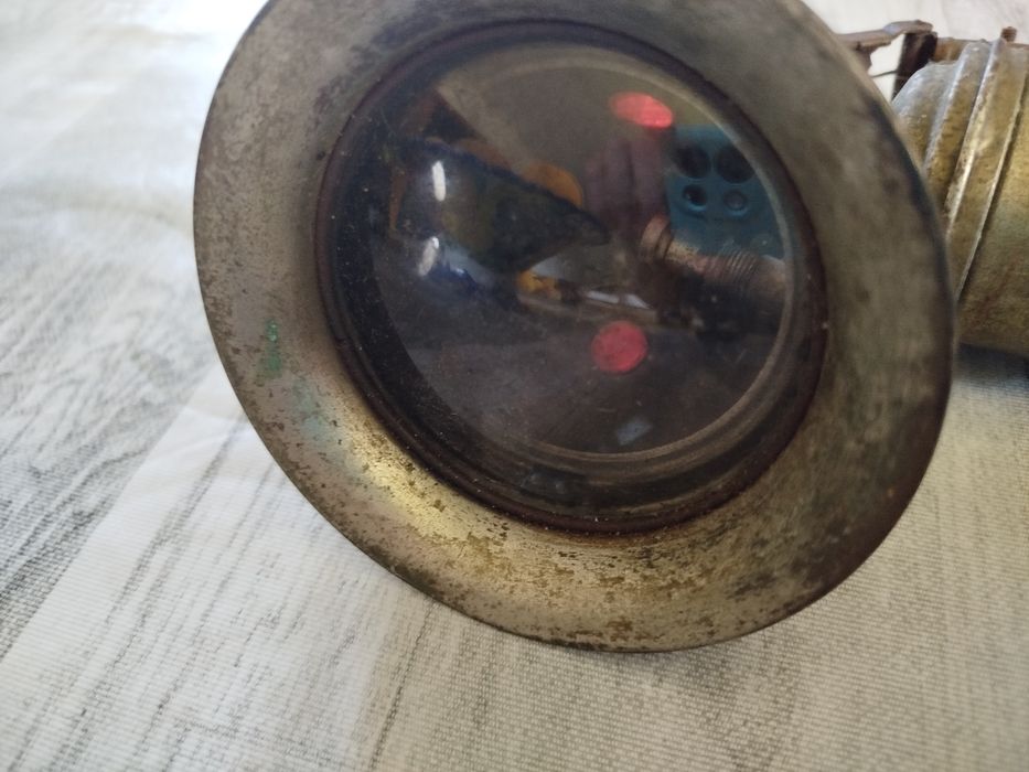 Lanterna antiga de carbureto – colecionável vintage