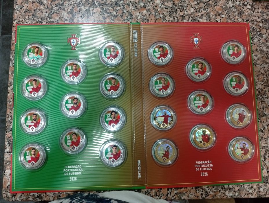 Coleção de moedas Icons Federação de futebol portuguesa
