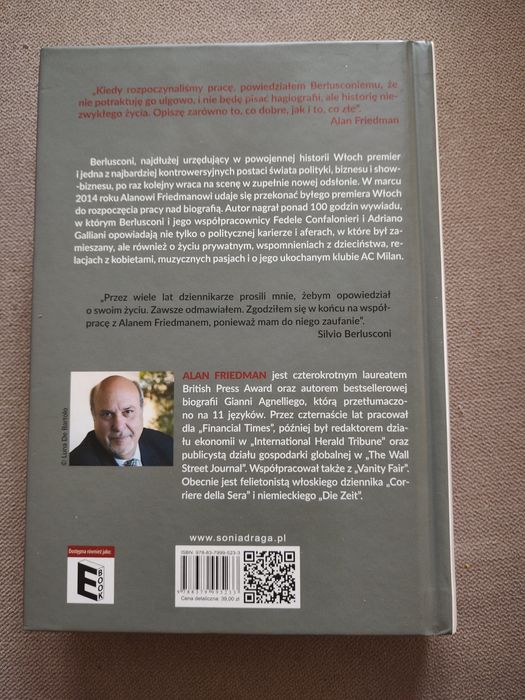 Sprzedam książkę "Berlusconi. Moja droga" Alan Friedman