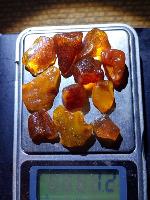 Bursztyn Bałtycki 11szt