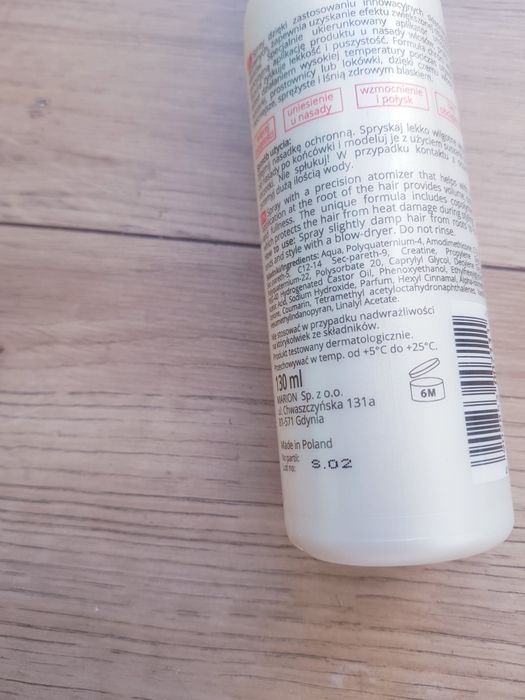 Nowy spray do włosów dodający objętości  Marion Termoochrona  130ml