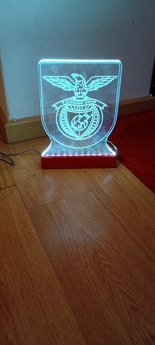 Benfica led acrilico 30 cm altura
